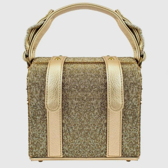 Embellished Gold Treasure Chest Handbag - Picture 3 of 7
